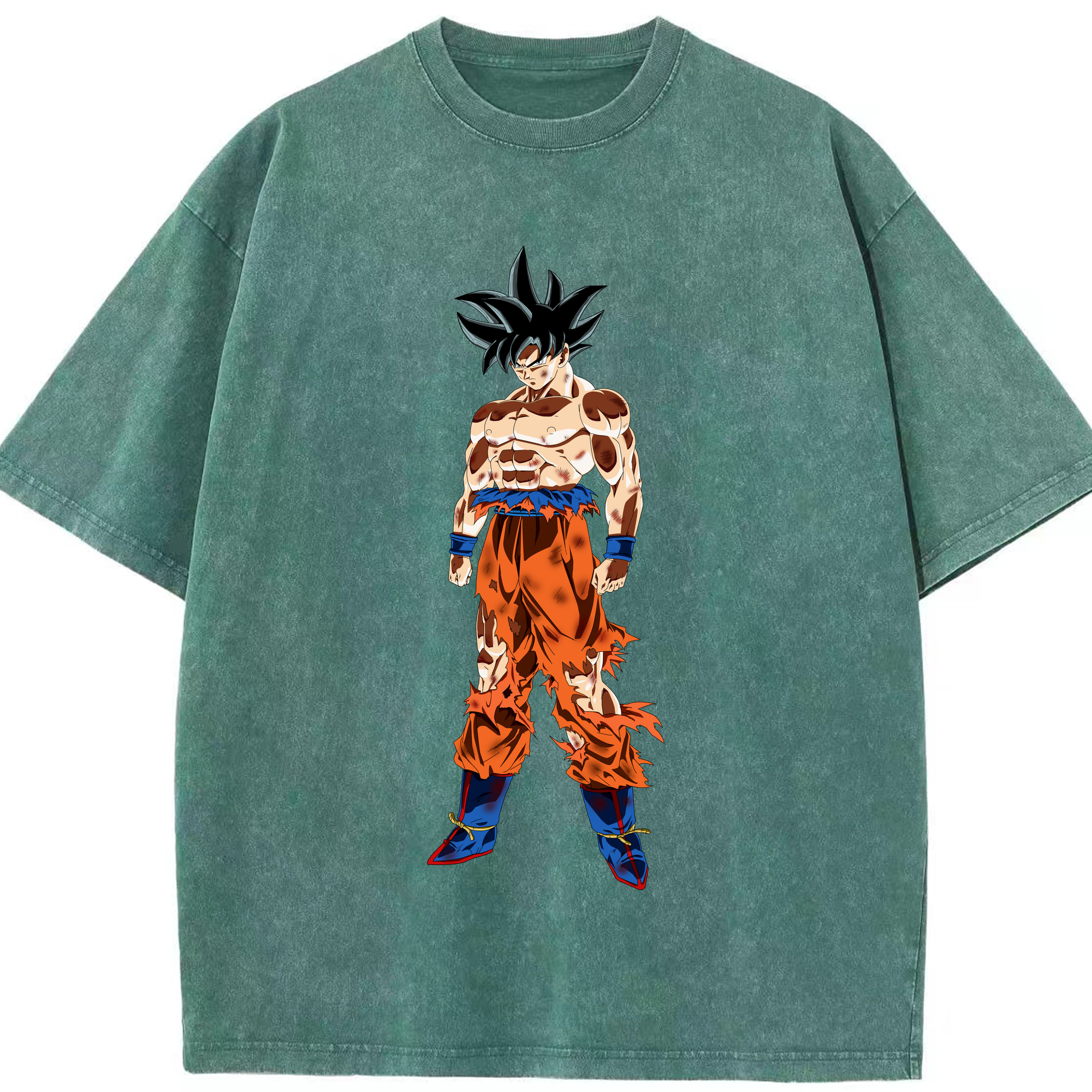 （画像用） ドラゴンボール 孫悟空（そん ごくう）Son Goku カカロット DRAGON BALL Kakarotto 綿100% ヴィンテージ風 半袖Tシャツ（フロントプリント）